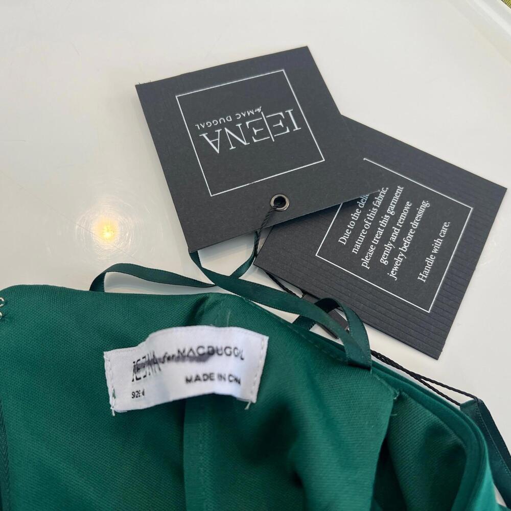 $358 Mac Duggal 26517 Evening Green One Shoulder Long Dress Size 6 - Picture 7 of 9